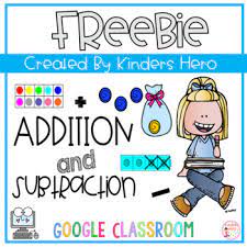 Freebie Google Slides Add And Subtract By Kinders Hero Tpt Google Classroom Activities Digital Learning Classroom Google Classroom Kindergarten