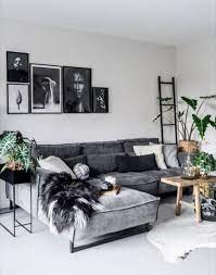 55 Trendy Living Room Decor Black Couch Plants Small Modern Living Room Small Apartment Living Room Living Room Decor Apartment