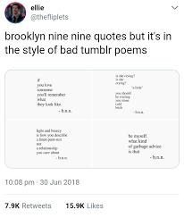 Brooklyn Nine Nine Bad Poetry Comedy Gold Brooklyn Nine Nine Funny Brooklyn Brooklyn Nine Nine