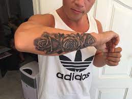 3 Roses Forearm Tattoo For Man Boy Tribal Tattoos For Men Tattoos For Guys Rose Tattoos For Men