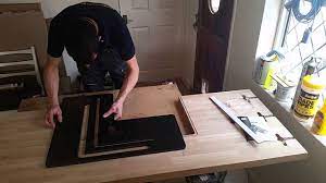 cutting and routing kitchen worktops