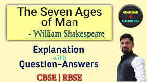 The Seven Ages Of Man Poem By William Shakespeare Line To Line Explanation Questions Answers Youtube