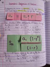 Math Love Sequences And Series Foldables Inb Pages Teaching Algebra Teaching Math Math Interactive Notebook