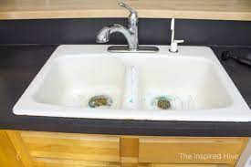 enameled cast iron kitchen sink
