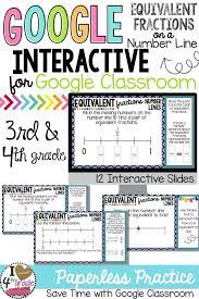 Google Classroom Ideas For Elementary Math Google Slides For Equivalent Fractions Using A Number Line Math Lesson Plans Google Classroom Math Math Fractions