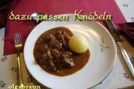 Wildragout Mit Wildfleisch Reh Hirsch Oder Wildschwein Und Olivenol Rezept Mit Bild Rezept Rezepte Lebensmittel Essen Essen Fur Gaste