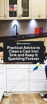 how to clean cast iron sink and keep it