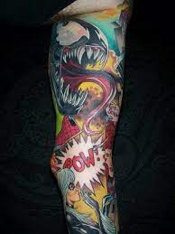 Venom Tatoo Sleeve Tattoos Marvel Tattoos Spiderman Tattoo