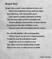 Bright Star Poem By John Keats Poem Hunter Poems About Stars Ozymandias Poem John Keats Poems