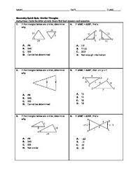 Geometry Quick Quiz Similar Triangles Math Practice Worksheets Geometry Words Geometry Worksheets
