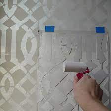Beautiful bathrooms at warehouse prices. Home Dzine Why Buy Wallpaper When You Can Stencil A Metallic Design