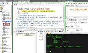 Are Invisible Columns Really Invisible Column Oracle Sql Developer Oracle Sql