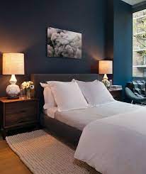 Gray Tufted Headboard Contemporary Bedroom Greg Natale Blue Bedroom Walls Contemporary Bedroom Blue Bedroom