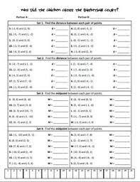 Distance Formula And Midpoint Formula Partner Activity Teaching Geometry Geometry Lessons Math Geometry