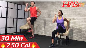 30 Min Senior Workout Routines Standing Seated Chair Exercise For Seniors Elderly Older People Youtube