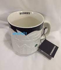 Starbucks Sydney Relief Mug Harbour Bridge Australia Ferry Black Ebay Starbucks Mugs Starbucks Mugs