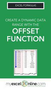 Excel Offset Function Myexcelonline Excel Tutorials Excel Excel Shortcuts