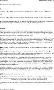 Mustervertrag Unternehmen Kooperationsvertrag Pdf Free Download Das system wird sie automatisch als.
