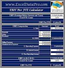 Download Ebit Per Fte Calculator Excel Template Exceldatapro Calculator Excel Templates Microsoft Excel