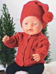 Dukketroje Og Nissehue Baby Born Clothes Baby Doll Pattern Baby Knitting