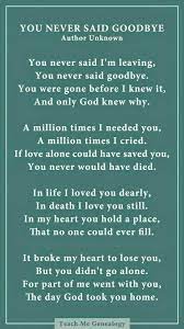 Miss You So Much Grief Quotes Goodbye Poem Sayings