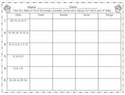 Measures Of Central Tendency Mean Median Mode Range Task Cards Worksheets Central Tendency Task Cards Worksheets