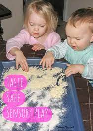 Taste Safe Sensory Play For Babies And Toddlers In 2020 Baby Sensory Play Infant Activities Sensory Activities Toddlers