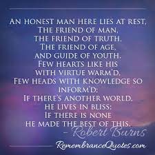An Honest Man Funeral Poems Scottish Quotes Eulogy Quotes