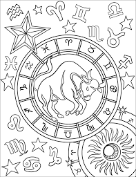 Some of the coloring pages shown here are zodiac astrological horoscope vector illustration stock vector. Taurus Zodiac Sign Coloring Page Free Printable Coloring Pages For Kids