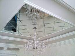 Decorative Mirror Tiles On The Ceiling Mirror Tiles Accent Wall Decor Interior Design Mirror Ceiling Mirror Interior Design Mirror Decor Metal ceiling tile pattern #110, 24 pattern.