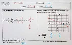 Slope From 2 Points Activity Geometry Lesson Plans Maths Solutions Math Lesson Plans