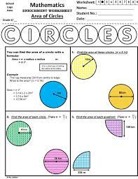 Grade 6 Area Of Circles Share My Lesson Circle Math 7th Grade Math Worksheets Math Methods