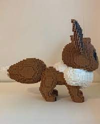 3d Perler Bead Life Sized Eevee Perler Pokemon Generation 1 Pokemon Video Game Perler Bead Art Perler Bead Art 3d Perler Bead Bead Art