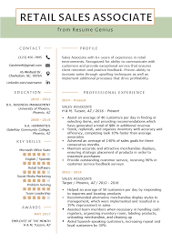 Retail Sales Associate Resume Sample Writing Tips Resume Genius