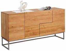 Massives eichenholz 2cm stark push to open technik schubkasten innen in pflegeleichter dekorplatte anthrazit korpusvorderkante mit innengehrung bestellbar nach maß. Sideboard Massivholz Eiche