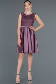 Lavanta Kisa Gupur Detayli Saten Abiye Elbise Abk750 Elbise Modelleri Elbise The Dress