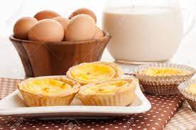 Tapioca can be served in. Egg Tarts Sweet Custard Pie Desserts With Eggs And Milk In Background Stock Photo Picture And Royalty Free Image Image 23219302