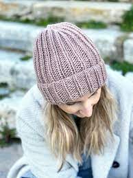 A free crochet ribbed hat pattern that uses 1 basic stitch. How To Knit A Hat With Straight Needles Handy Little Me