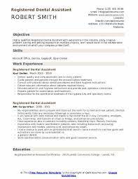 Registered Dental Assistant Resume Samples Qwikresume