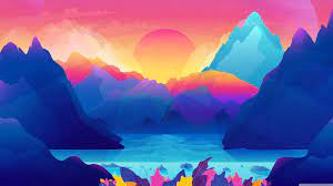 Man holding sword animated painting, uchiha madara, naruto. Animated Colorful Landscape 4k Wallpaper