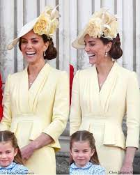 The Duchess Wore A New Sunny Yellow Alexander Mcqueen Dress For This Year S Trooping The Col Alexander Mcqueen Dresses Duchess Of Cambridge Kate Middleton Coat