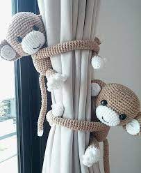 Crochet Curtain Toy Tie Backs Erkek Bebek Odalari Bebek Perdeleri Amigurumi
