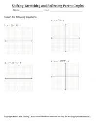 These elementary functions include rational functions, exponential functions, basic polynomials, absolute values and the square root function. Transformations Of Parent Functions Graphing Worksheet Tpt