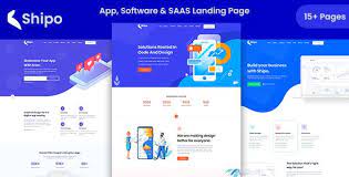 Shipo App Software Saas Landing Template Saas Templates App
