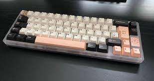 Think6 5 Polycarb With Black Pvd Brass Weight Rose Gold Badge And Gmk Olivia Keyboards Translucent Keyboard