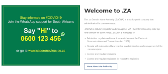 All Za Domains Have To Link To Government Coronavirus Web Site Domain Incite Domain Name Industry News Analysis Opinion
