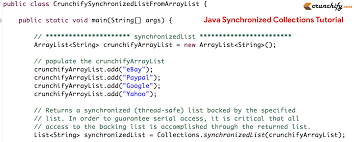 What Is Java Synchronized Collections Complete Tutorials Using Java Util Collections Https Crunchify Com Java Synch Tutorial Creative Web Design Free Blog