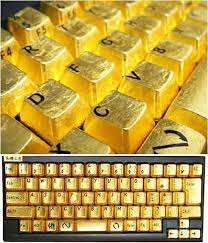 Strange Solid Gold Computer Keyboard Bring Gold Everything Gold Teeth All That Glitters Is Gold