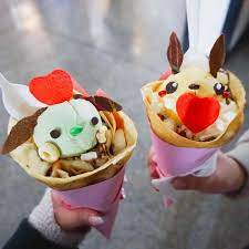 I Ve Never Seen Such A Cute Dessert In My Life Crepes From Belly Good Cafe Crepes In Sf Japan Town Cute Desserts Desserts Doll Food