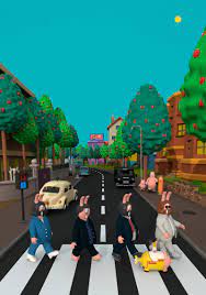 Abbey Road Paper Collage Art Illustration Art